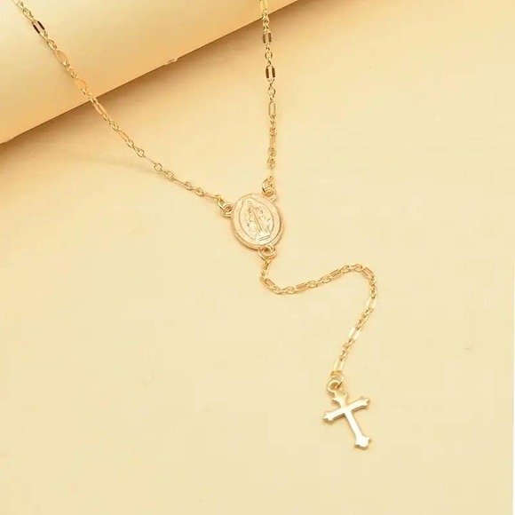 Rosary Cross Adjustable Necklace for Women - Picture 2 of 5